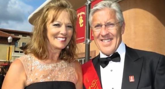 Glena Goranson with her husband Pete Carroll.